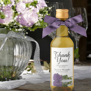 Ametyst Lila Ro Chic Bröllop Tack Mini Vinetikett