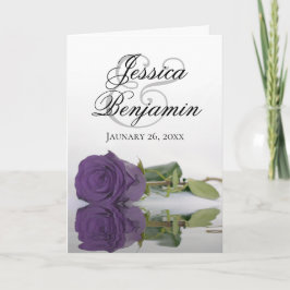 Ametyst Lila Ro Classy Romantic Photo Bröllop Inbjudan