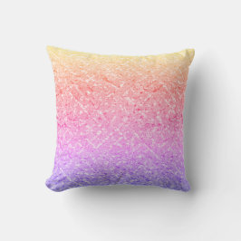 Ametyst Lila Rosa ros Ombre Rainbow Pastel Kudde