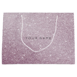 Ametyst Lila White Plum Glitter Favor Gift-säck