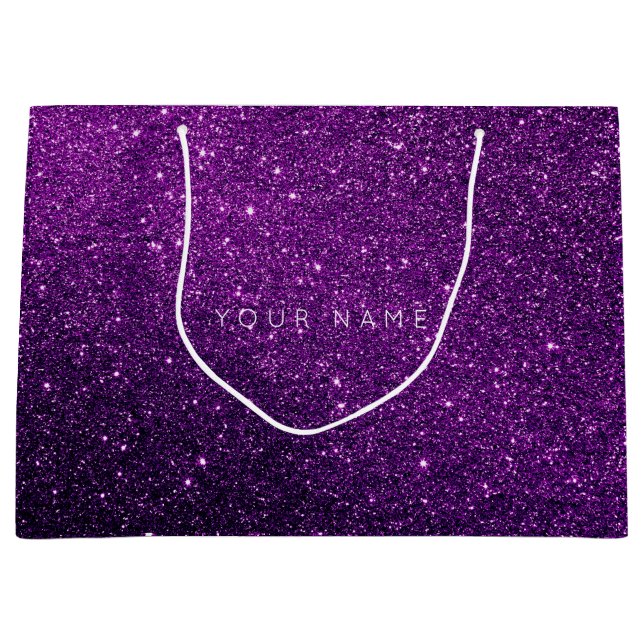 Ametyst Lila White Plum Glitter Favor Gift Star (Framsidan)