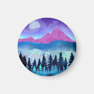 Ametyst Mist Mountains Magnet