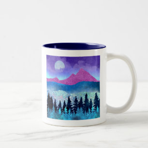 Ametyst Mist Mountains Två-Tonad Mugg