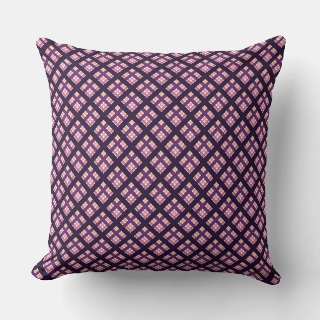 Ametyst Peach Rosa Lila Lilac Rand Play Kudde (Framsida)