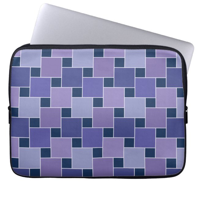 Ametyst-rutor Laptop Sleeve (Framsidan)