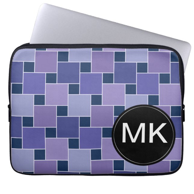 Ametyst-rutor Laptop Sleeve (Framsidan)