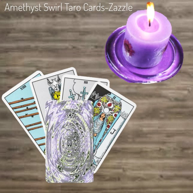 Ametyst Swirl Taro-kort Spel Kort (Skapare uppladdad)