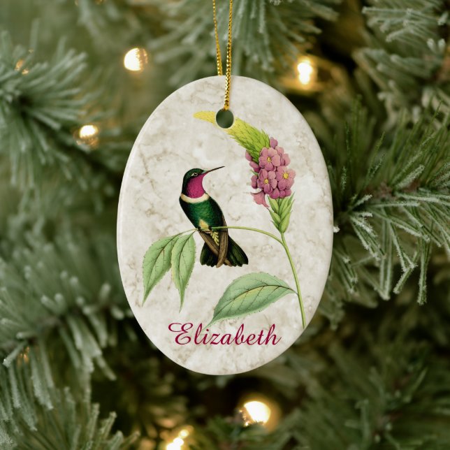 Ametyst Throated Hummingbird Ornament (Träd)