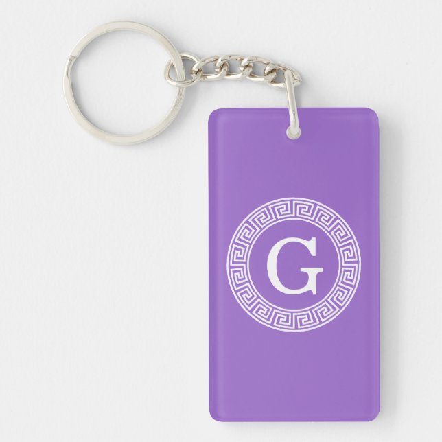 Ametyst Wht Grekiska Nyckel Rnd Ram Initial Monogr (Framsidan)