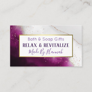 Ametystagate Handmade Bath Bomb Soak Soap Visitkort