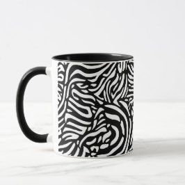 Amezing Black and White Zebra ränder Mugg