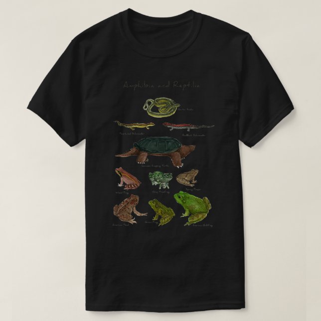 Amfibianer och Reptiles Classic TShirt T Shirt (Design framsida)