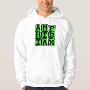 Amfibie, Kallblodigt Djur Sweatshirt Med Luva