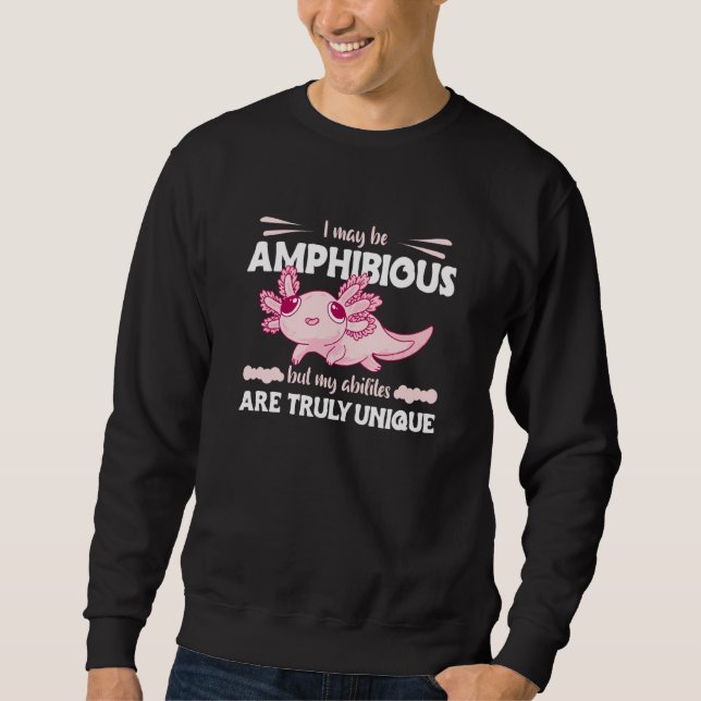 Amfibie Och Unika Axolotl Amfibier  2 Lång Ärmad Tröja (Framsida)