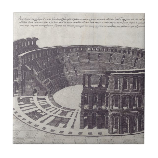 Amfiteater i Verona på Piazza Bra Kakelplatta (Framsidan)