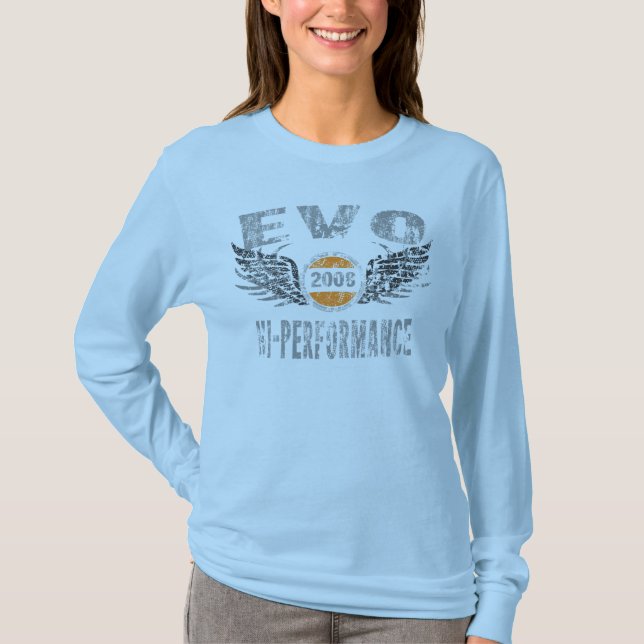 amgrfx - Mitsubishi EVO T-tröja 2008 Tee Shirt (Framsida)