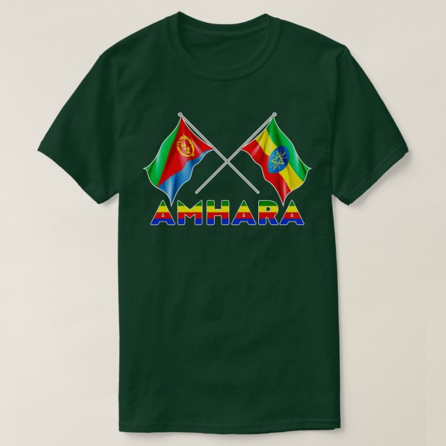 Amhara Etiopien Eritrea Abyssinia Afrika TDesign T Shirt (Design framsida)