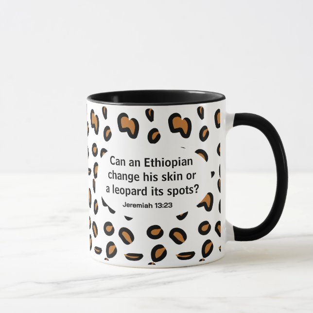 Amharic och English Bible Verse Mugg (Höger)