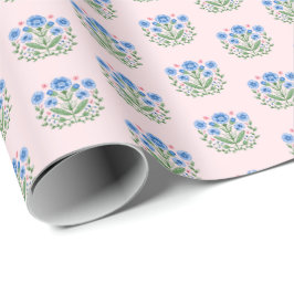 Amherst Floral Print on Pink Presentpapper