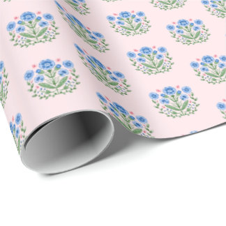 Amherst Floral Print on Pink Presentpapper
