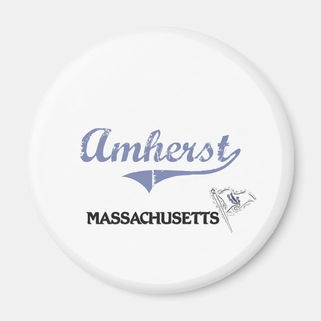 Amherst Massachusetts City Classic Magnet (Framsidan)