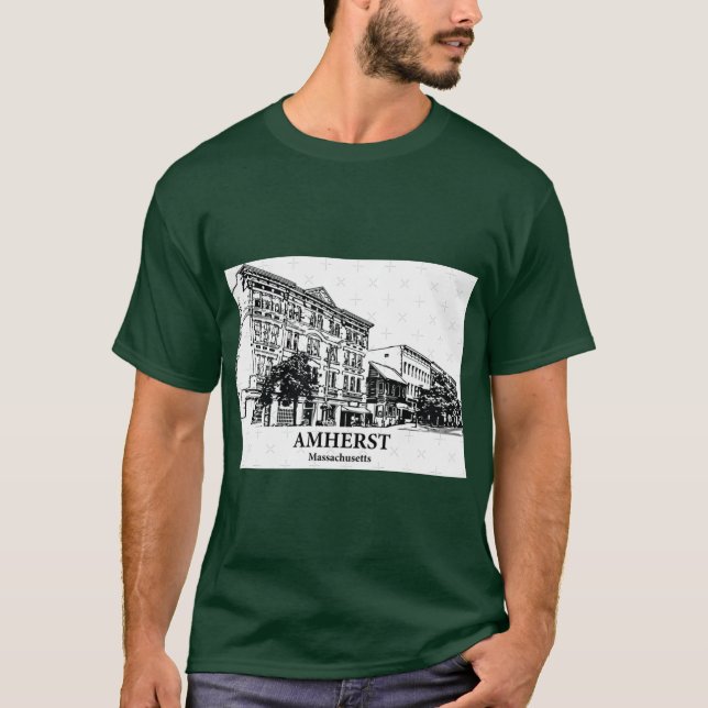 Amherst Massachusetts T Shirt (Framsida)