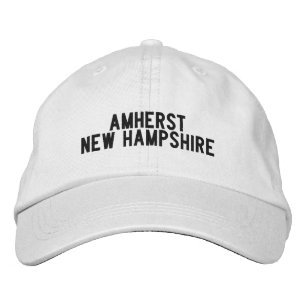 Amherst New Hampshire Hat Broderad Keps
