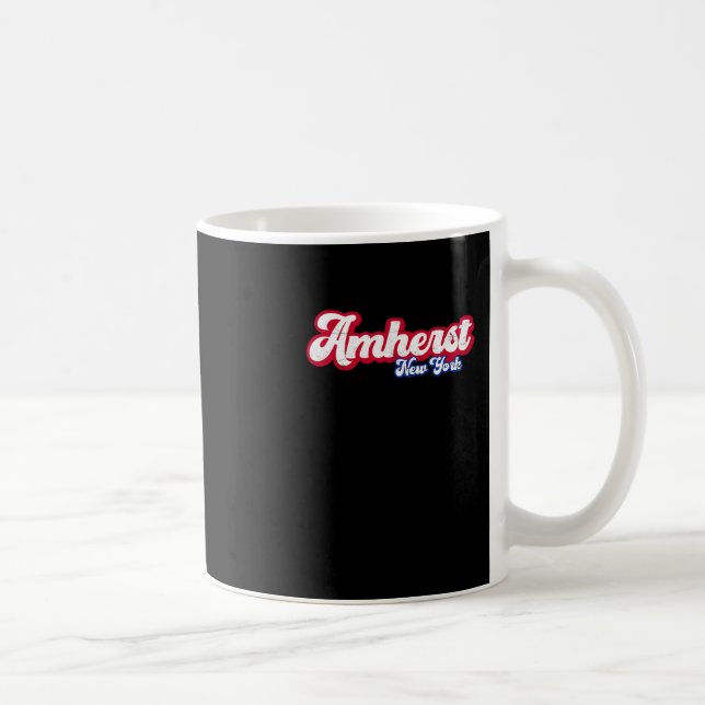 Amherst New York Ny Retro skript 716 Western New Y Kaffemugg (Höger)