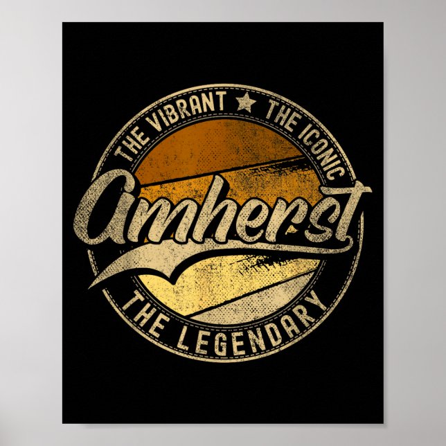 Amherst Nh _ New Hampshire _ Vintage Distressed  Poster (Framsidan)