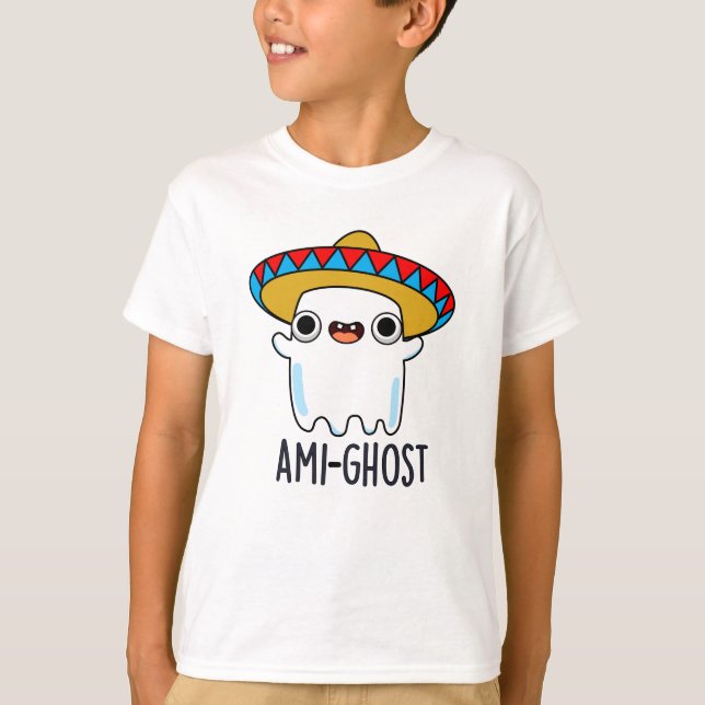Ami-spökfunny Mexican Ghost Pun Mörk BG T Shirt (Framsida)