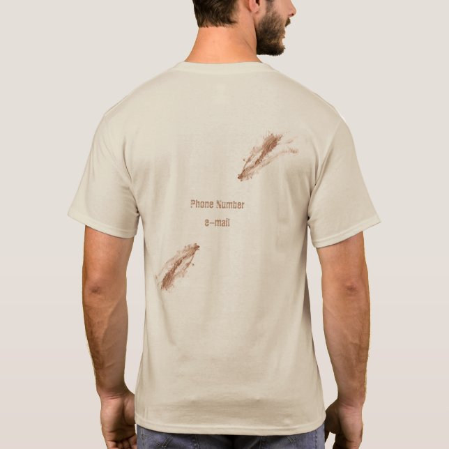 Amiable Brown Brushstrokes Stains Hand plockade Ar T Shirt (Baksida)