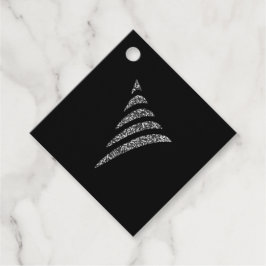 Amiable Monochrome Artistic Julgran Gåvor Etiketter