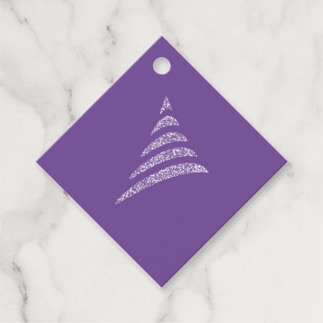 Amiable Monochrome Artistic Julgran Gåvor Etiketter (Framsida)