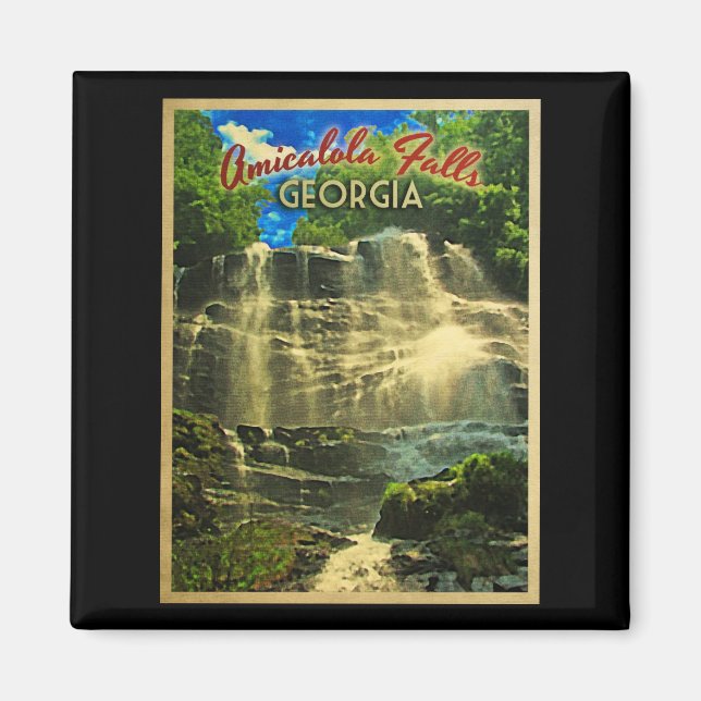Amicalola Falls Georgia Magnet (Framsidan)