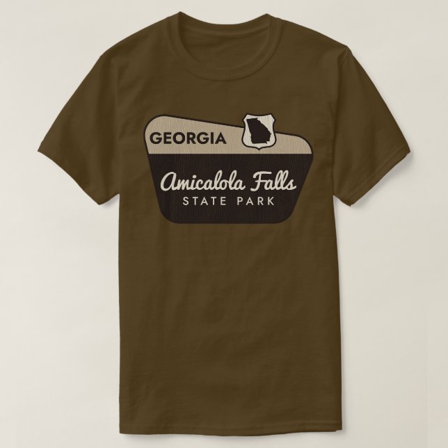 Amicalola Falls State Park Georgia Välkomstsignal T Shirt (Design framsida)