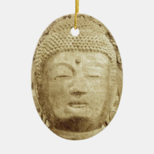 Amida Buddha Julgransprydnad Keramik