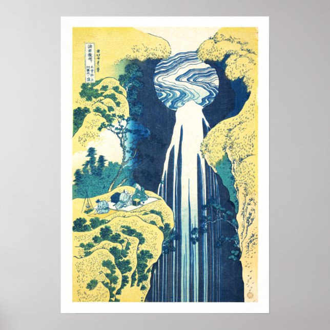 Amida Falls (Katsushika Hokusai 1800-talet) Poster (Framsidan)