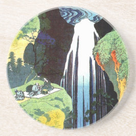 Amida Waterfall, japansk finkonst av Hokusai Underlägg Sandsten