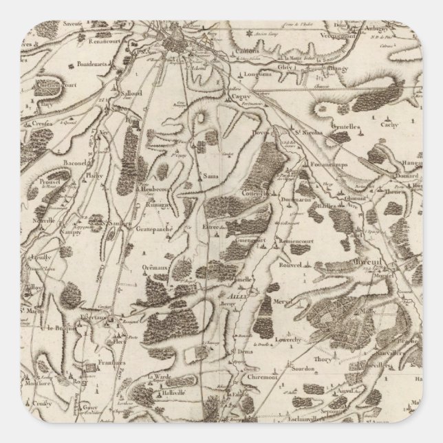 Amiens Fyrkantigt Klistermärke (Framsida)