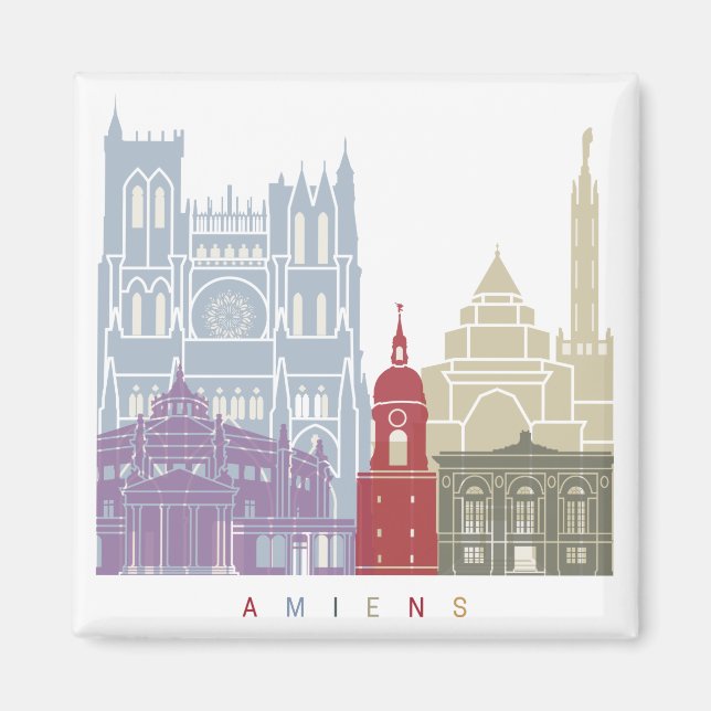 Amiens skyline poster magnet (Framsidan)