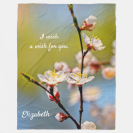 Amierus japansk Apricot Flower Fleecefilt