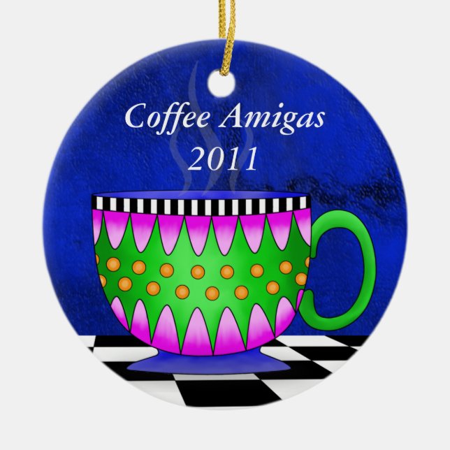 Amigas Tuscan Coffee Kopp Ornament (Framsidan)