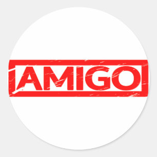 Amigo Frimärke Runt Klistermärke