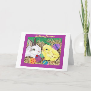Amigos de Pascua tarjeta (påskvänkortet) Helgkort