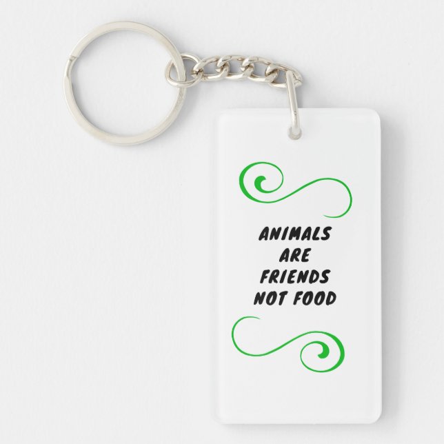 Amigos no comida | Friends not food Nyckelring (Framsidan)