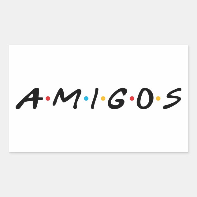 Amigos Rektangulärt Klistermärke (Framsida)