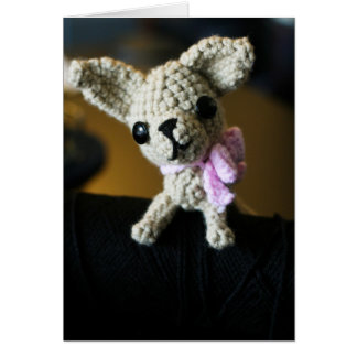 Amigurumi Chihuahua Hälsningskort