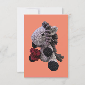 Amigurumi Crochet Horse Notecard! Anteckningskort