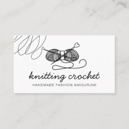 Amigurumi Handgjord Yarn Stickad Virkad Visitkort