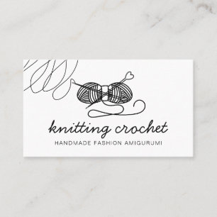 Amigurumi Handgjord Yarn Stickad Virkad Visitkort